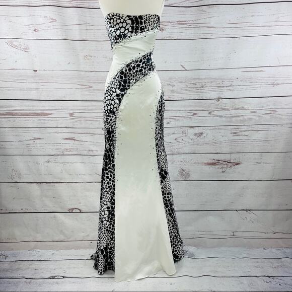 Night Moves animal print mermaid flare trumpet prom dress formal - Picture 1 of 16